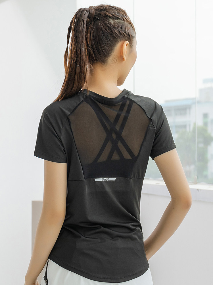 Summer Yoga Clothing - Summer Sports Short-Sleeved Women's Mesh Quick-Drying