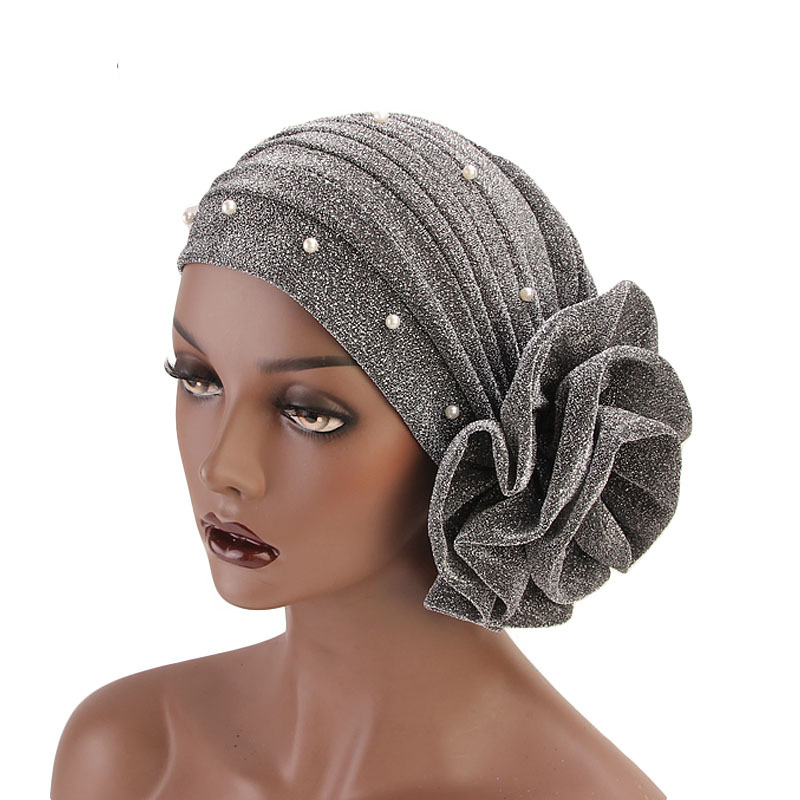 Summer Clothing Hijab - Summer Beading Flower Women's Turban Caps