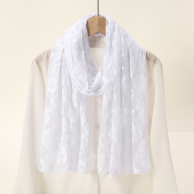 Lace Rose Scarf Long Towel Mus - Summer Clothing Hijab ulasan dan harga