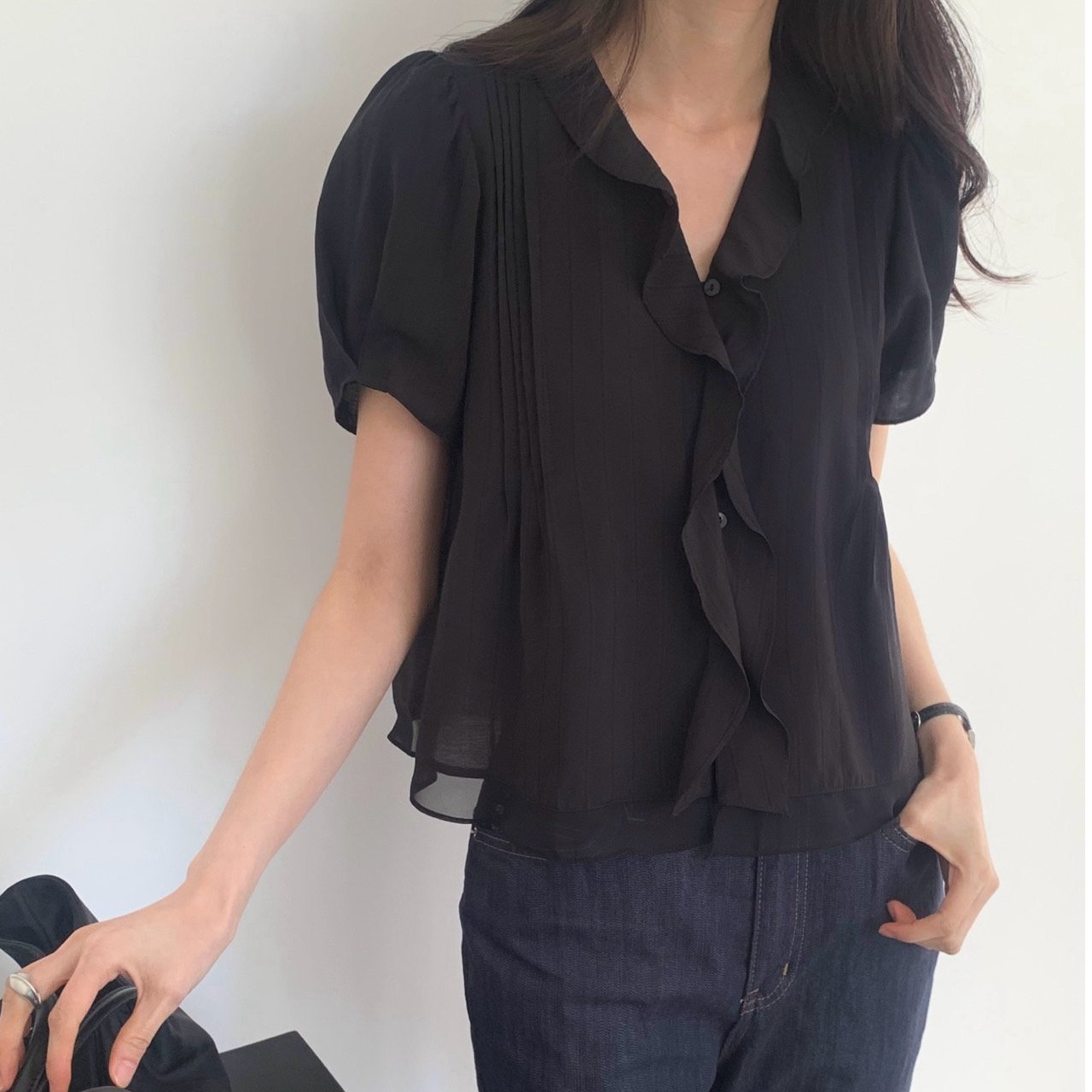Korean Style Short Sleeve Sing - Summer Clothing Old Money ulasan dan harga