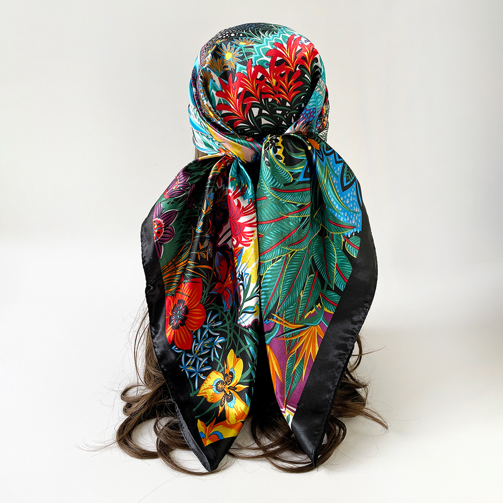 Square Silk Scarf Women Luxury - Summer Clothing Hijab ulasan dan harga