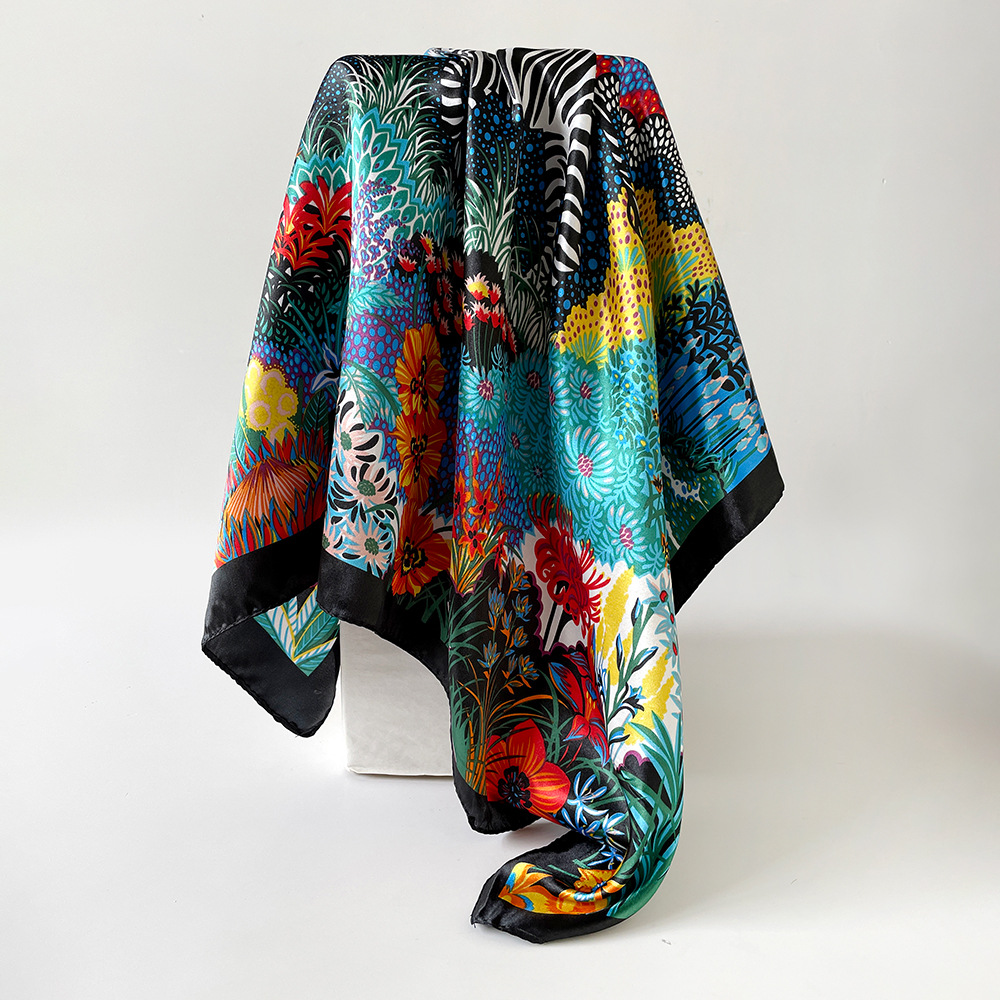 Square Silk Scarf Women Luxury - Summer Clothing Hijab ulasan dan harga