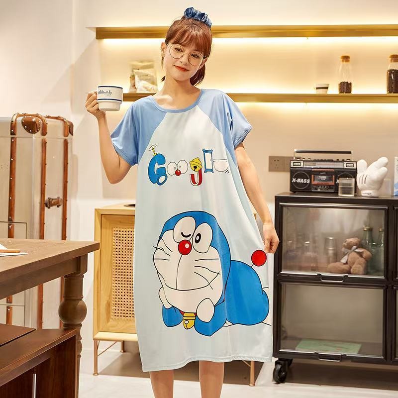 Doraemon cute nightdress for w - Summer Nights Clothing ulasan dan harga