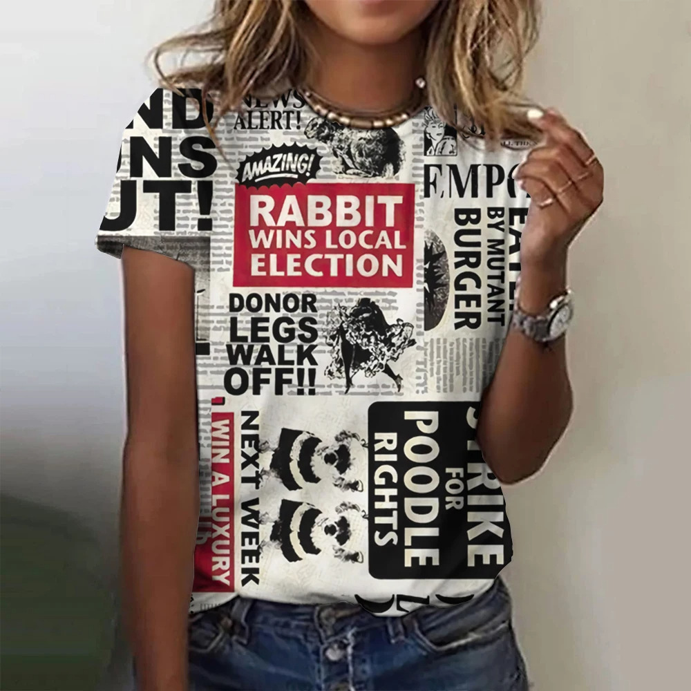 Summer Retro Old Newspaper 3D  - Summer Clothing Old Money ulasan dan harga
