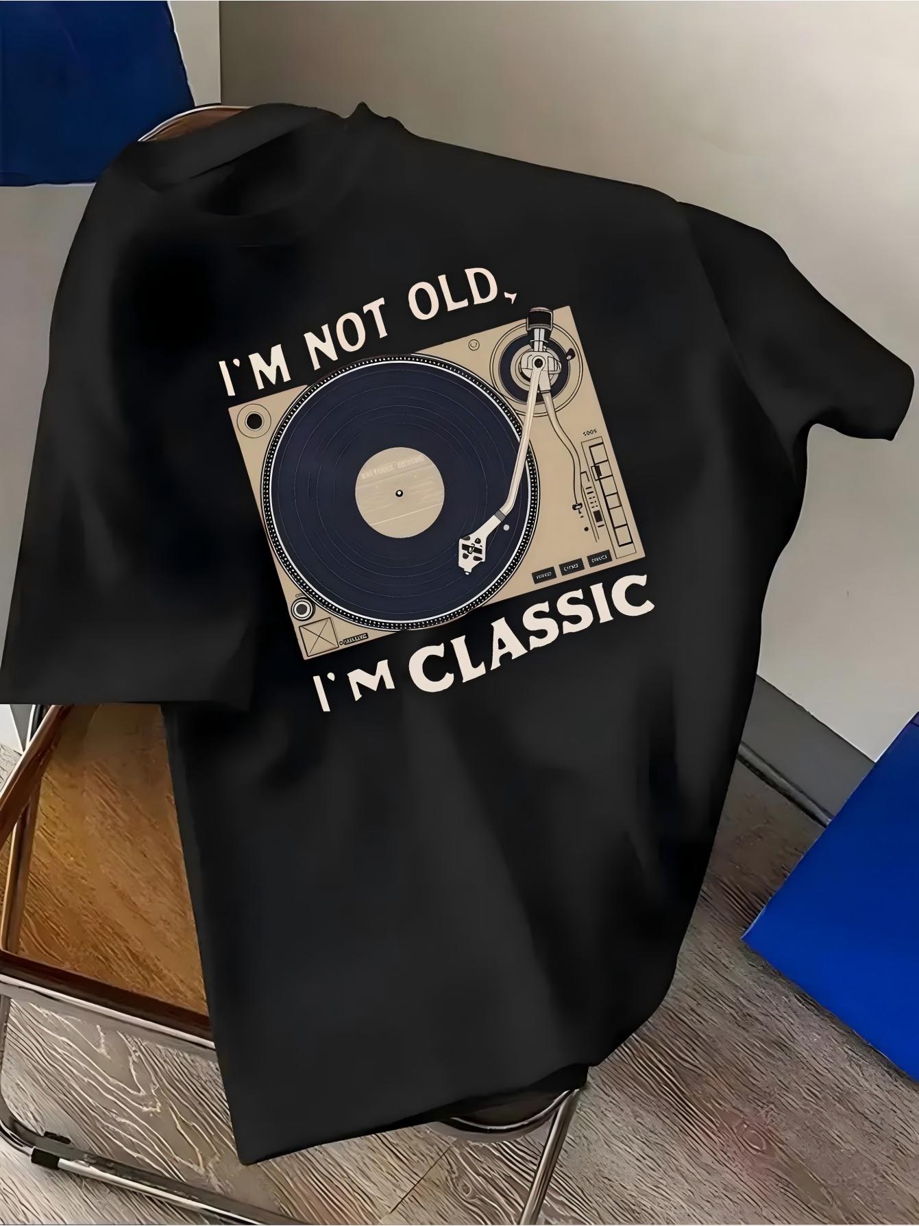 Vintage Record Player T-Shirt  - Summer Clothing Old Money ulasan dan harga