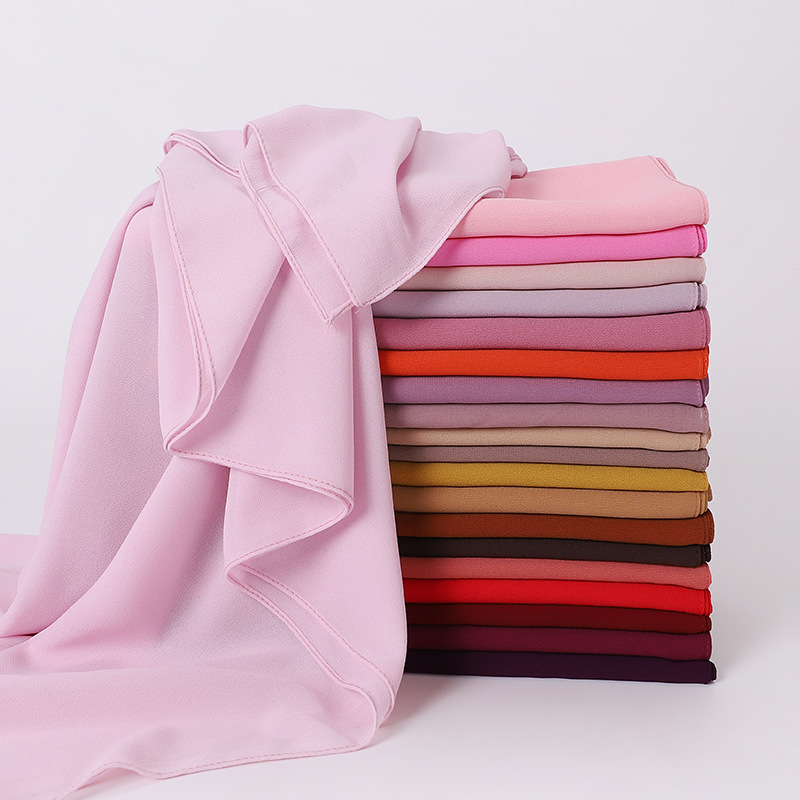 85*85CM Headwrap Heavy Chiffon - Summer Clothing Hijab ulasan dan harga