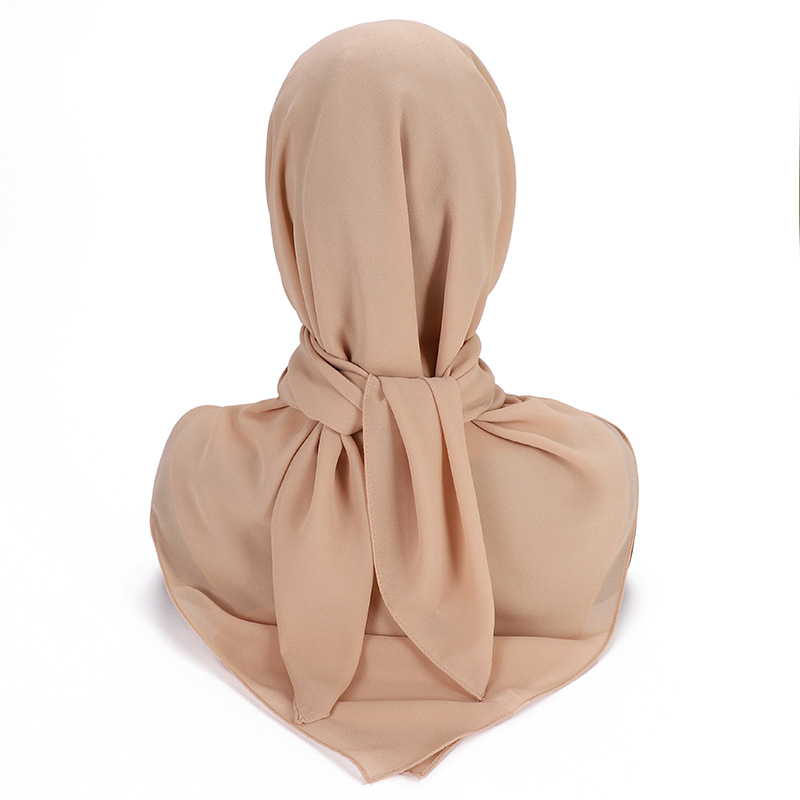 85*85CM Headwrap Heavy Chiffon - Summer Clothing Hijab ulasan dan harga