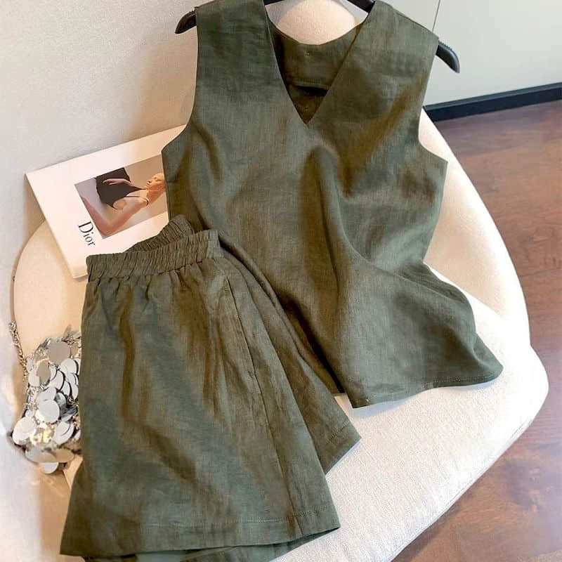 Shorts Sets Old-money Aestheti - Summer Clothing Old Money ulasan dan harga