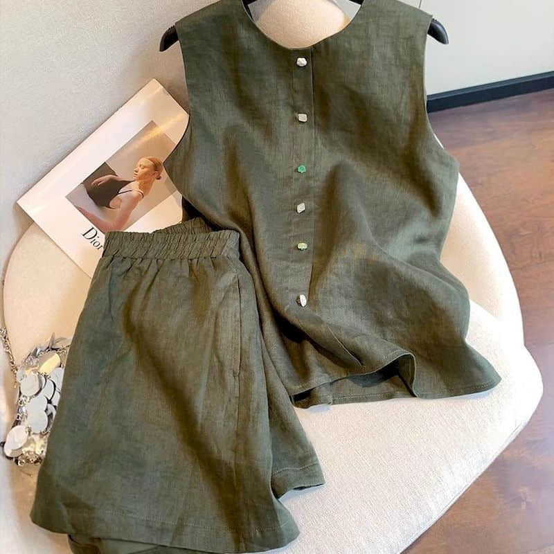 Shorts Sets Old-money Aestheti - Summer Clothing Old Money ulasan dan harga
