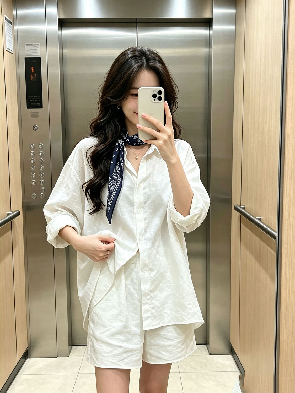 White Korean Style Shirt Elast - Summer Clothing Old Money ulasan dan harga