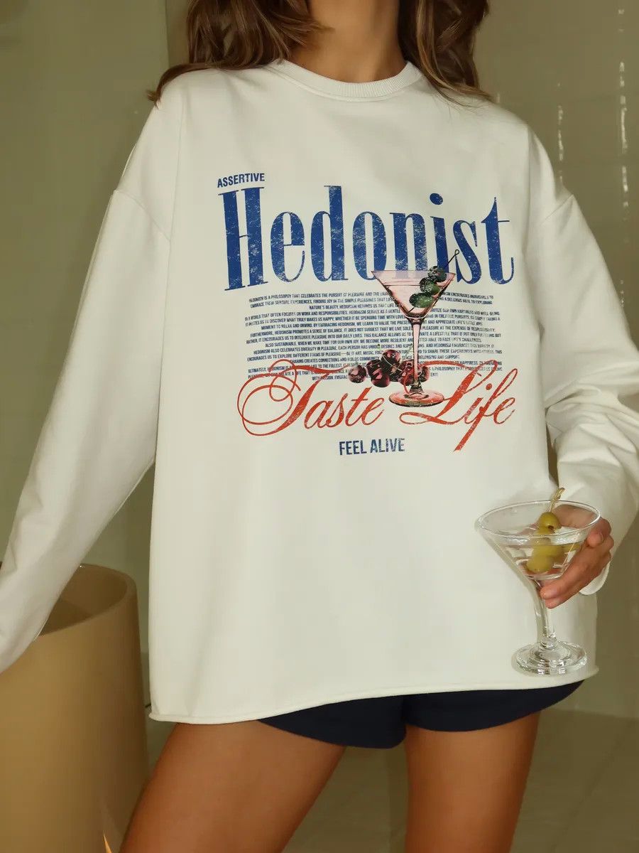 French Women Hedonist Letter P - Summer Clothing Old Money ulasan dan harga