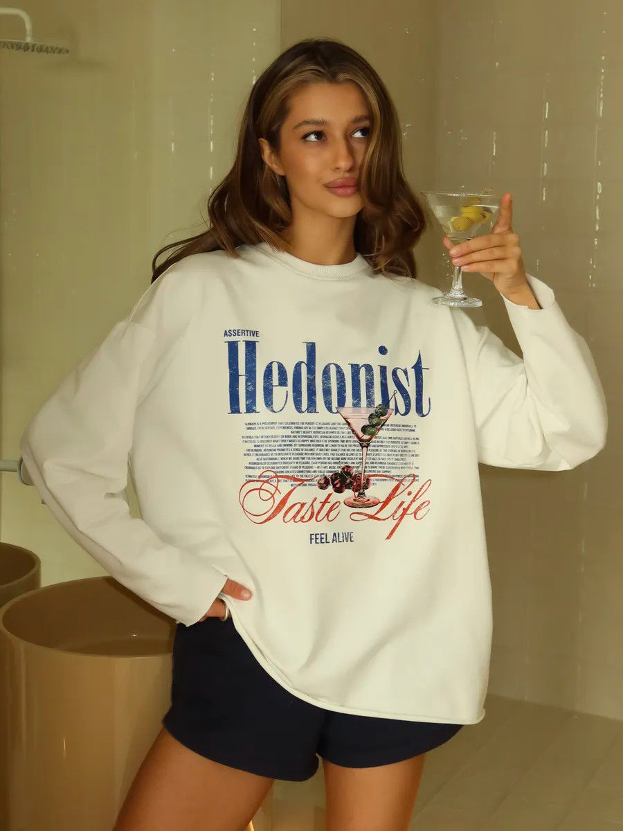 French Women Hedonist Letter P - Summer Clothing Old Money ulasan dan harga