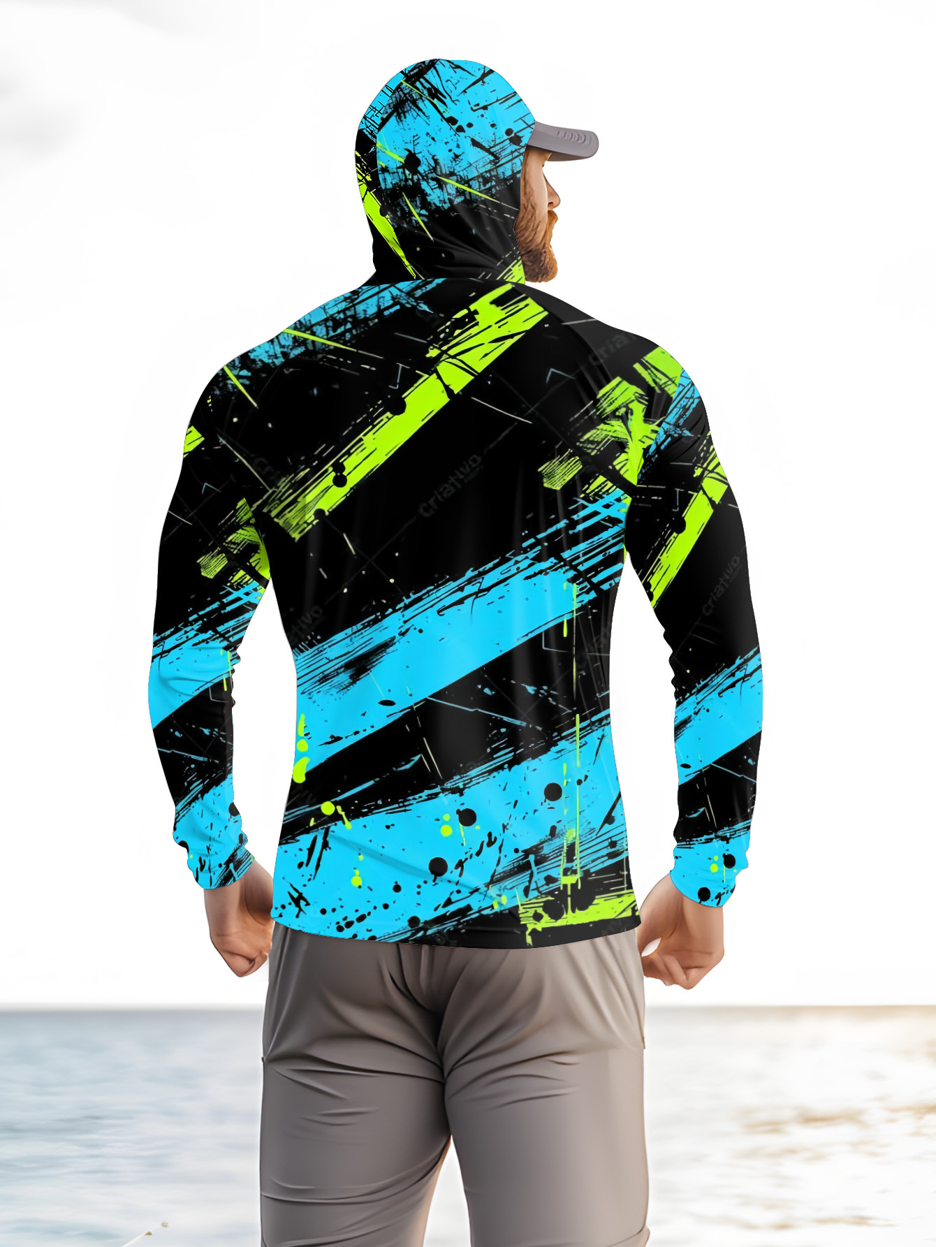 Fishing Hoodie Men Long Sleeve - Summer Clothing Line ulasan dan harga