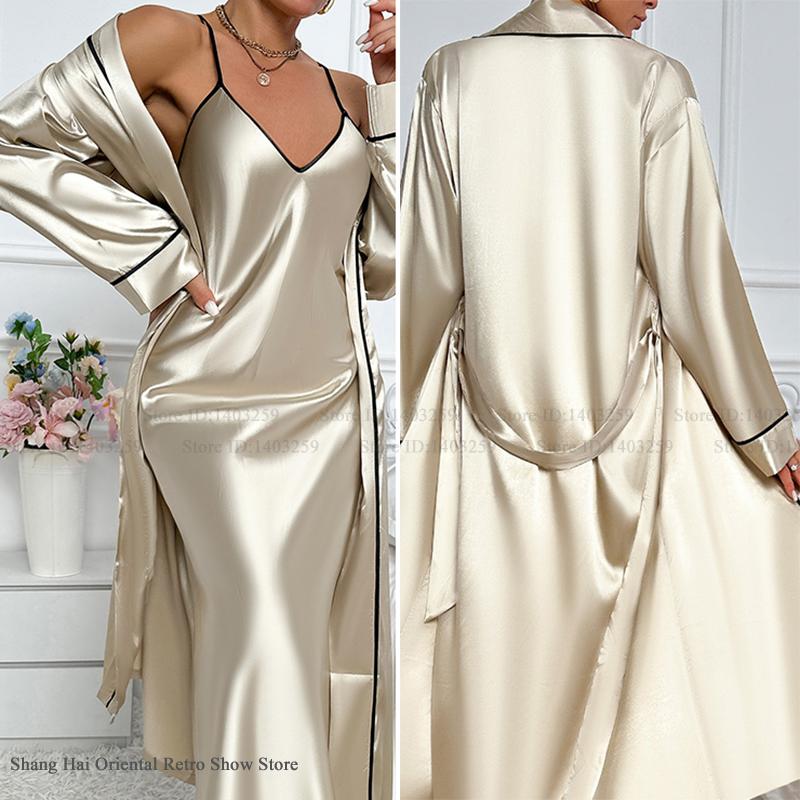 Sexy Long Twinset Robe Set Che - Summer Nights Clothing ulasan dan harga