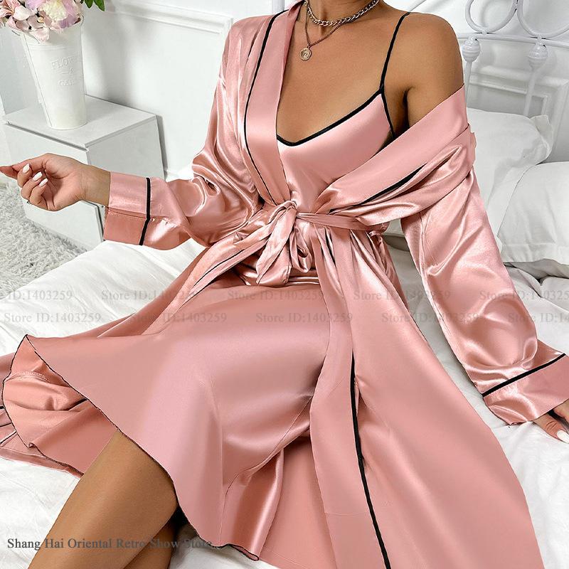 Sexy Long Twinset Robe Set Che - Summer Nights Clothing ulasan dan harga
