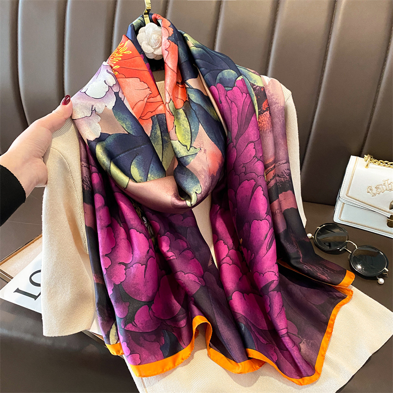 Fashion 180x90cm Satin Silk Sc - Summer Clothing Hijab ulasan dan harga