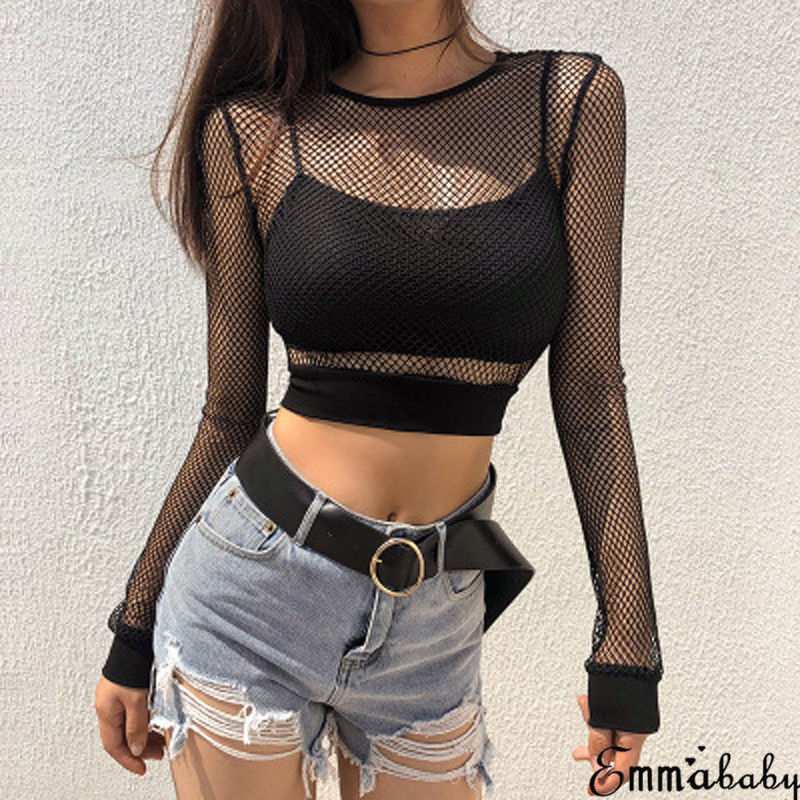 Sexy Black Hollow Out Mesh Fem - Summer Clothing Old Money ulasan dan harga