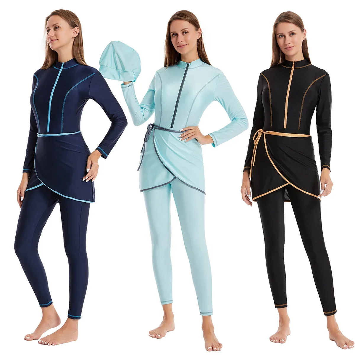 3PCS/Set Plain Muslim Modest S - Summer Clothing Hijab ulasan dan harga