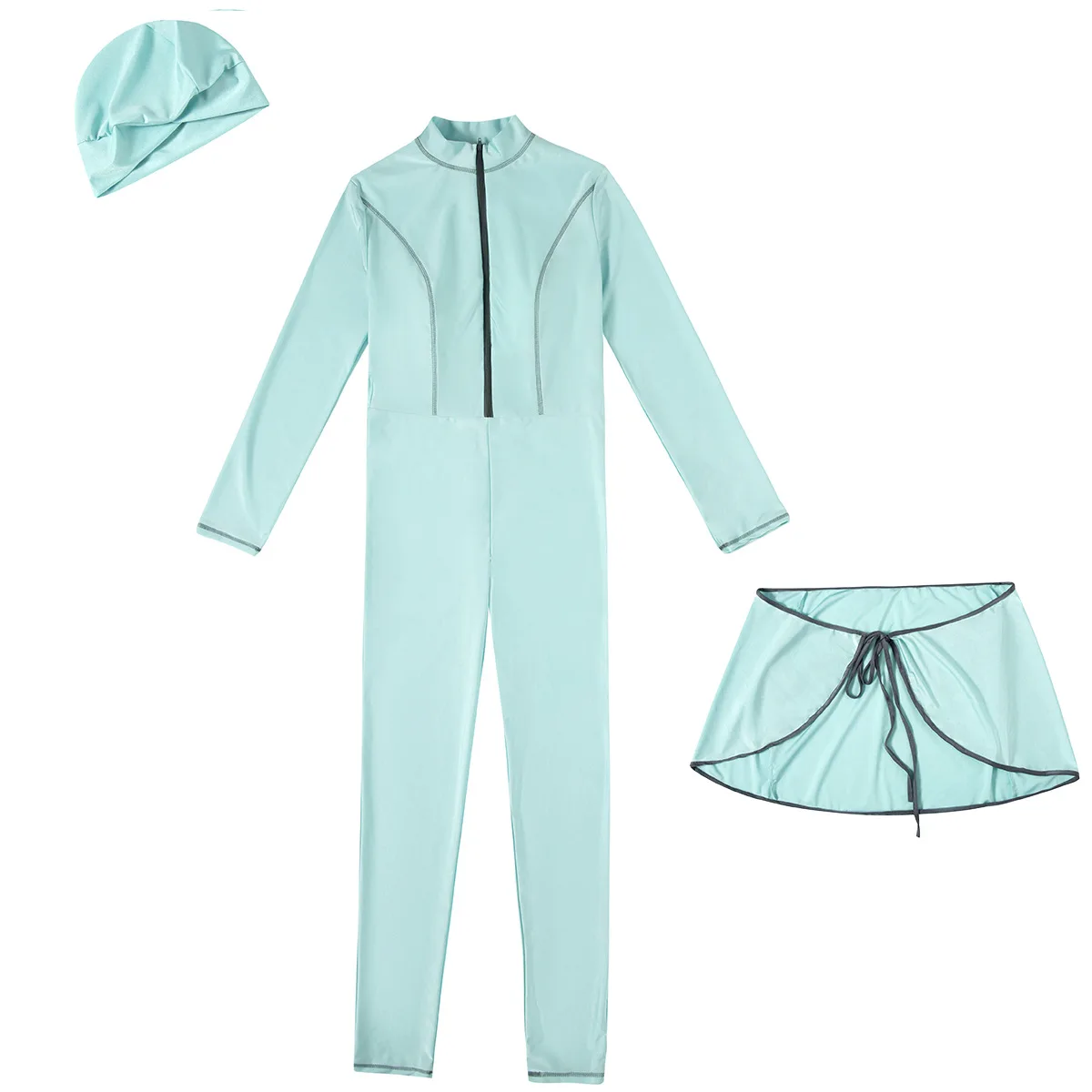 3PCS/Set Plain Muslim Modest S - Summer Clothing Hijab ulasan dan harga