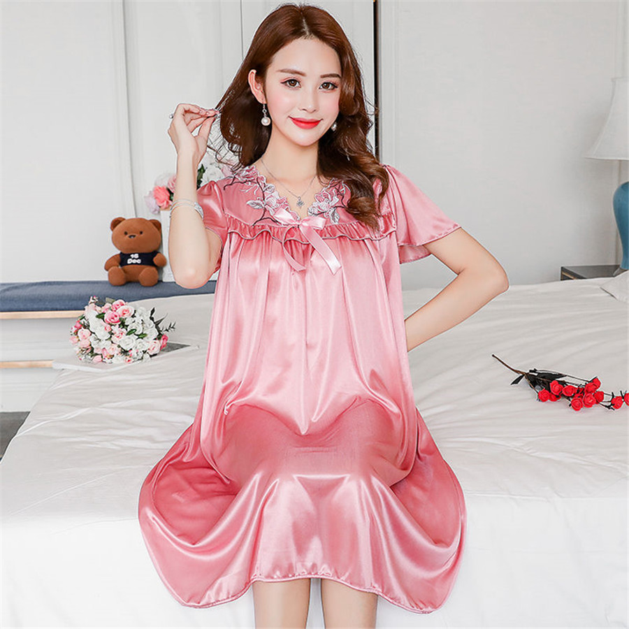 NEW Summer Ice Silk Nightgown  - Summer Nights Clothing ulasan dan harga