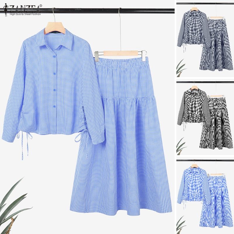 ZANZEA Muslim 2 Piece Sets Hij - Summer Clothing Hijab ulasan dan harga