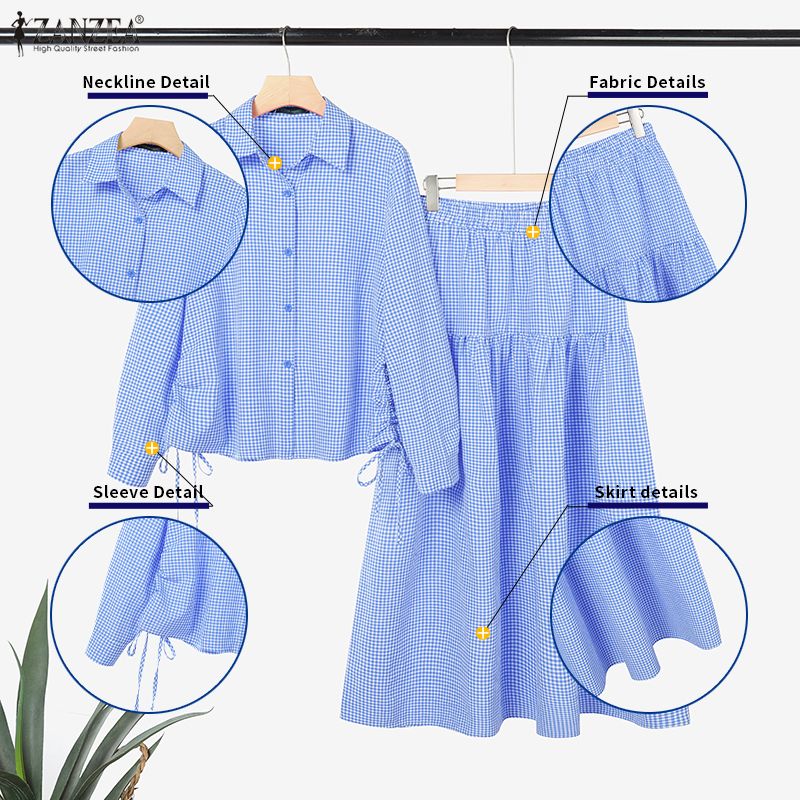 ZANZEA Muslim 2 Piece Sets Hij - Summer Clothing Hijab ulasan dan harga