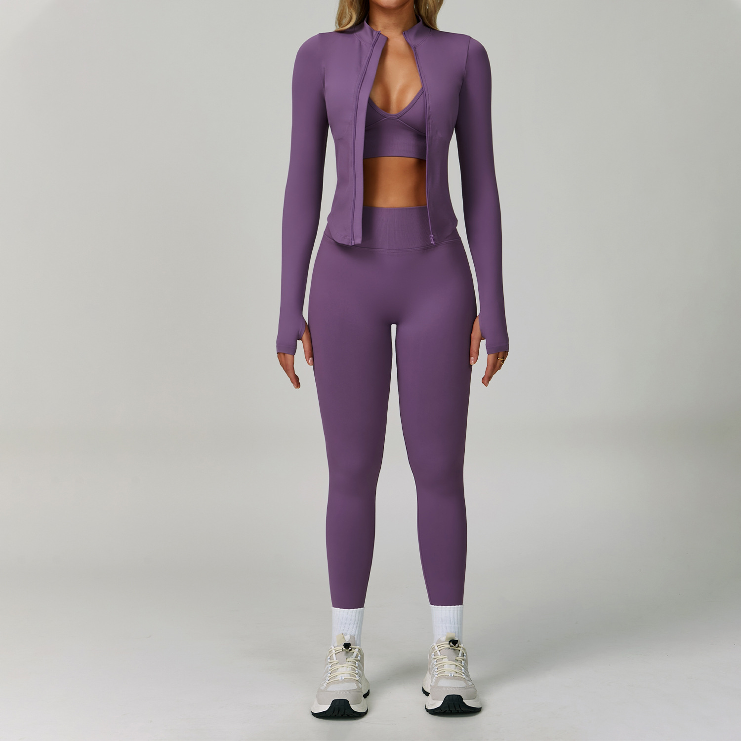 2/3PCS Yoga Suit Sports Set Wo - Yours Clothing Summer Jackets ulasan dan harga